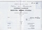 Programa do concerto da Orquestra Estadual no Palácio dos Bandeirantes em 1965